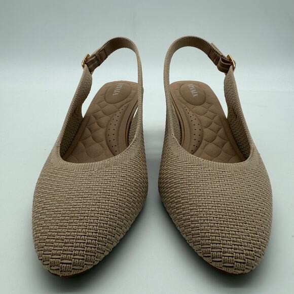 Vivaia Tamia Slingback Wedge Pro Old Money Minimalist Arch Support Almond 9 - Picture 4 of 8